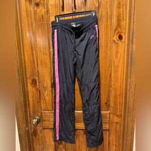 Nike Black Joggers with Pink Stripes